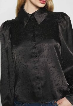 Monki Damen NALA BLOUSE - Hemdbluse - Black -Monki Verkäufe 2022 a98158ee25264ad98698ace061c0d62c