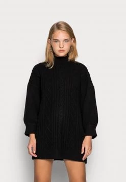Monki Damen Strickkleid - Black Dark