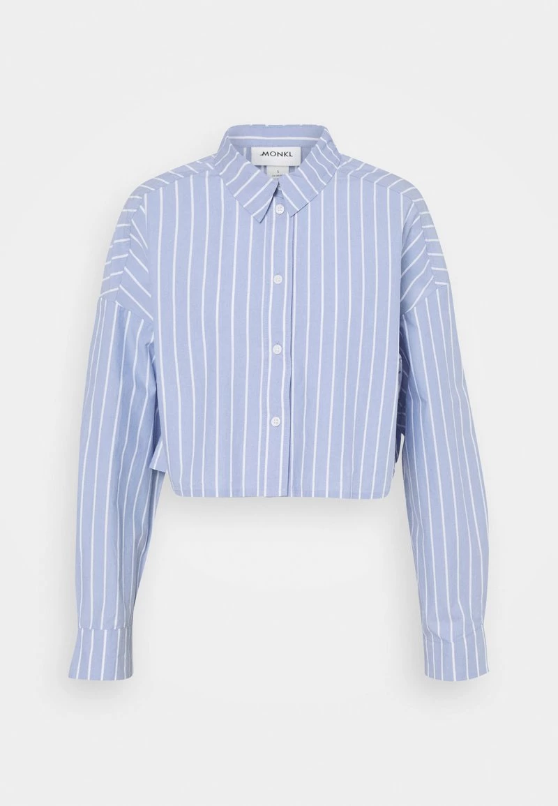 Monki Damen Bluse - Blue Dusty Light Stripe 5 Monki Damen Bluse - Blue Dusty Light Stripe – Bild 5