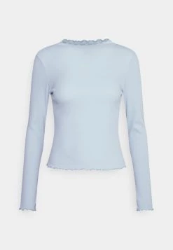 Monki Langarmshirt - Light Blue | Damen