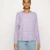 Monki Damen Langarmshirt - Lilac Purple Light