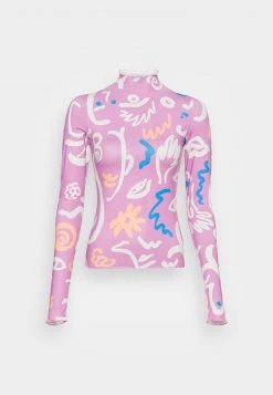 Monki Damen Langarmshirt - Lilac Purple Sketchy Purple -Monki Verkäufe 2022 b176718dd0644b029564c6f8443f4a64