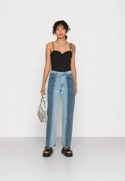 Monki Damen 2 PACK - Top - Black Dark/orange