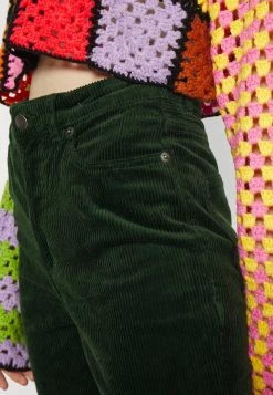 Monki Stoffhose - Dark Green | Damen -Monki Verkäufe 2022 b2ee7d67dc5a4c058a4a81c13b021571