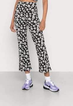 Monki Damen Stoffhose - Flower Jacquard