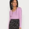 Monki Damen Langarmshirt - Lilac Purple Medium Dusty