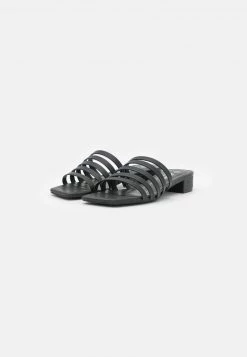 Monki Damen Pantolette Flach - Black Dark -Monki Verkäufe 2022 b44cf1ddf56c4c48a5c547efca78dd80