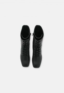 Monki ELMA BOOT VEGAN - Schnürstiefel - Black Dark | Damen -Monki Verkäufe 2022 b4feff4b0c39480cb333b43a0289f448