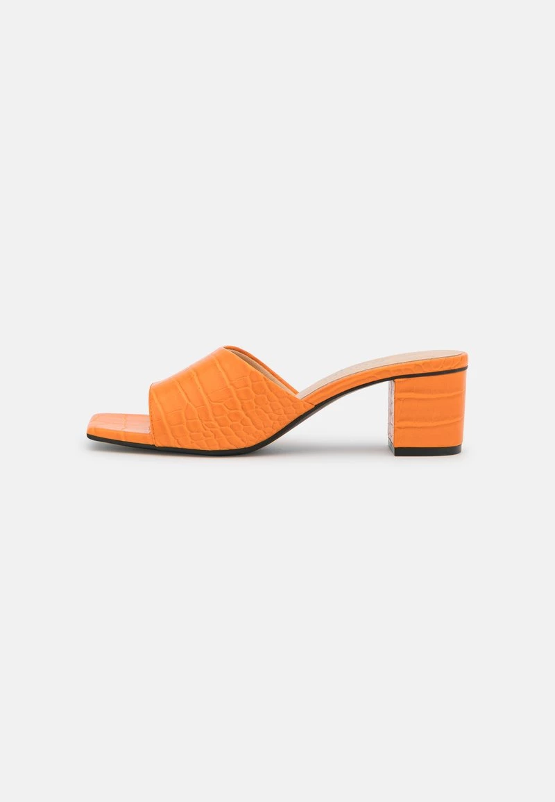 Monki Damen Pantolette Hoch - Orange Bright 2 Monki Damen Pantolette Hoch - Orange Bright – Bild 2
