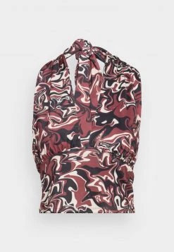 Monki Top - Beige/brown Swirl | Damen -Monki Verkäufe 2022 b7708cc2100c47e5a50ebed736c9bcd7