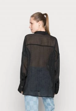 Monki Damen Hemdbluse - Black -Monki Verkäufe 2022 b86beae68d0f42c493115ebb0db083eb