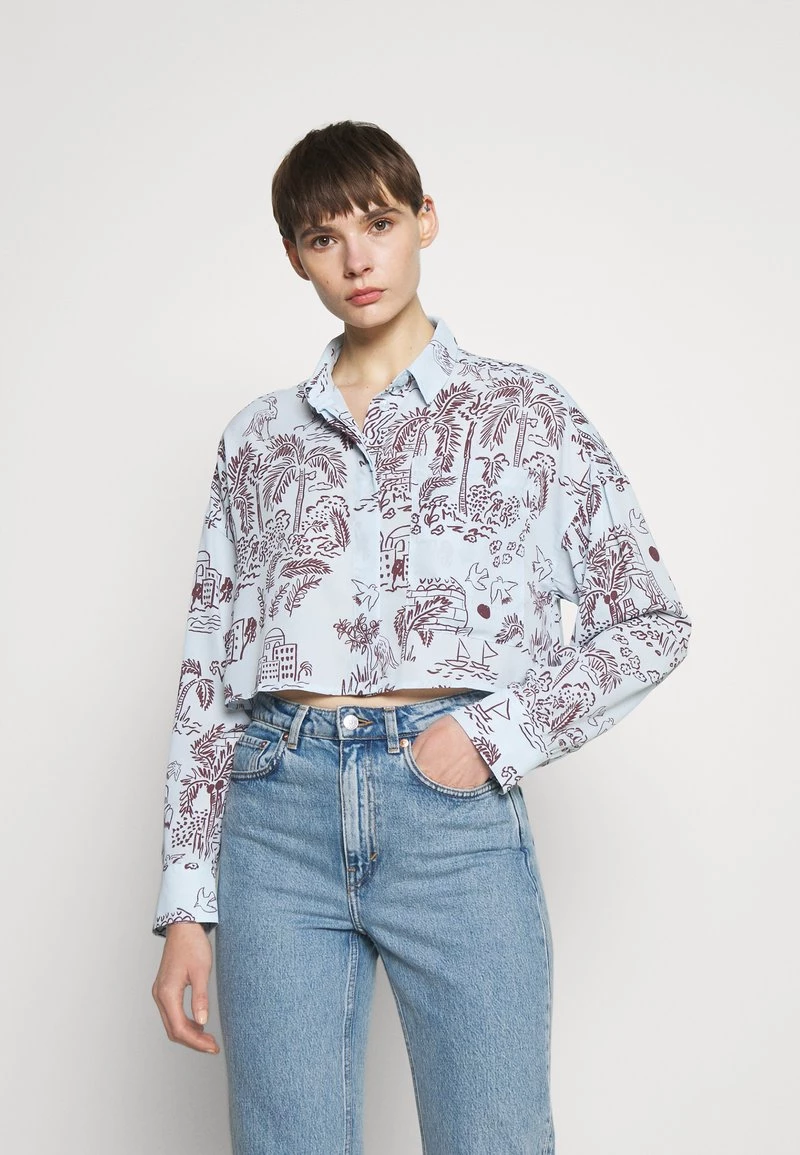 Monki Damen Hemdbluse - Summerinfrance 1 Monki Damen Hemdbluse - Summerinfrance