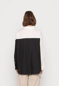 Monki Damen Hemdbluse - Black/white -Monki Verkäufe 2022 b9c379aa23db4be580bd686993df4adf