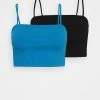 Monki 2 PACK - Top - Blue Bright/black | Damen