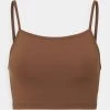Monki Damen SPORT SINGLET - Top - Brown Medium Dusty