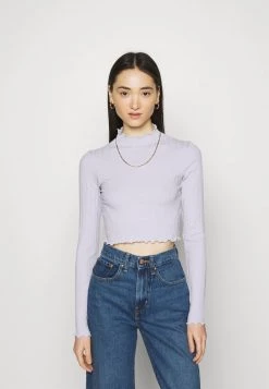 Monki Damen Langarmshirt - Purple/black -Monki Verkäufe 2022 bbdef565b2674fbd8d6979d84a430446