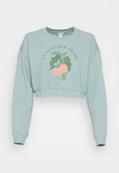 Monki Damen Sweatshirt - Turquiose -Monki Verkäufe 2022 bbdfeab881dc4f04b5726740bb5993e1