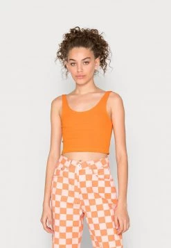 Monki Damen Top - Orange/white -Monki Verkäufe 2022 bbef17885c424622863b64da4a26e867