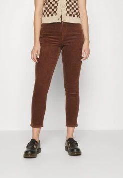 Monki Damen Stoffhose - Brown Dark Brown