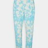 Monki KARDI CUFF TROUSERS - Jogginghose - Blue | Damen