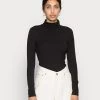 Monki Damen Langarmshirt - Black Dark
