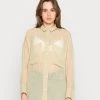 Monki Damen Hemdbluse - Beige Mid Dusty