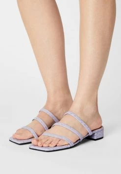 Monki Damen Pantolette Flach - Purple