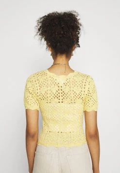 Monki Damen Strickjacke - Yellow Dusty Light -Monki Verkäufe 2022 c0d4ffbd57cd4357981a74d60e754682