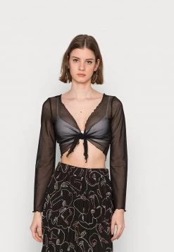 Monki Damen Bluse - Black Dark