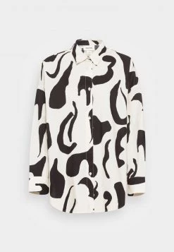 Monki Damen Hemdbluse - White/dusty Light -Monki Verkäufe 2022 c2e43217a09c4beebc864e01aa1acd85