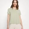 Monki Damen T-Shirt Basic - Green