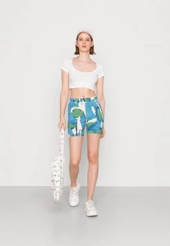 Monki 2 PACK - Shorts - Black/artsy Blue Print | Damen