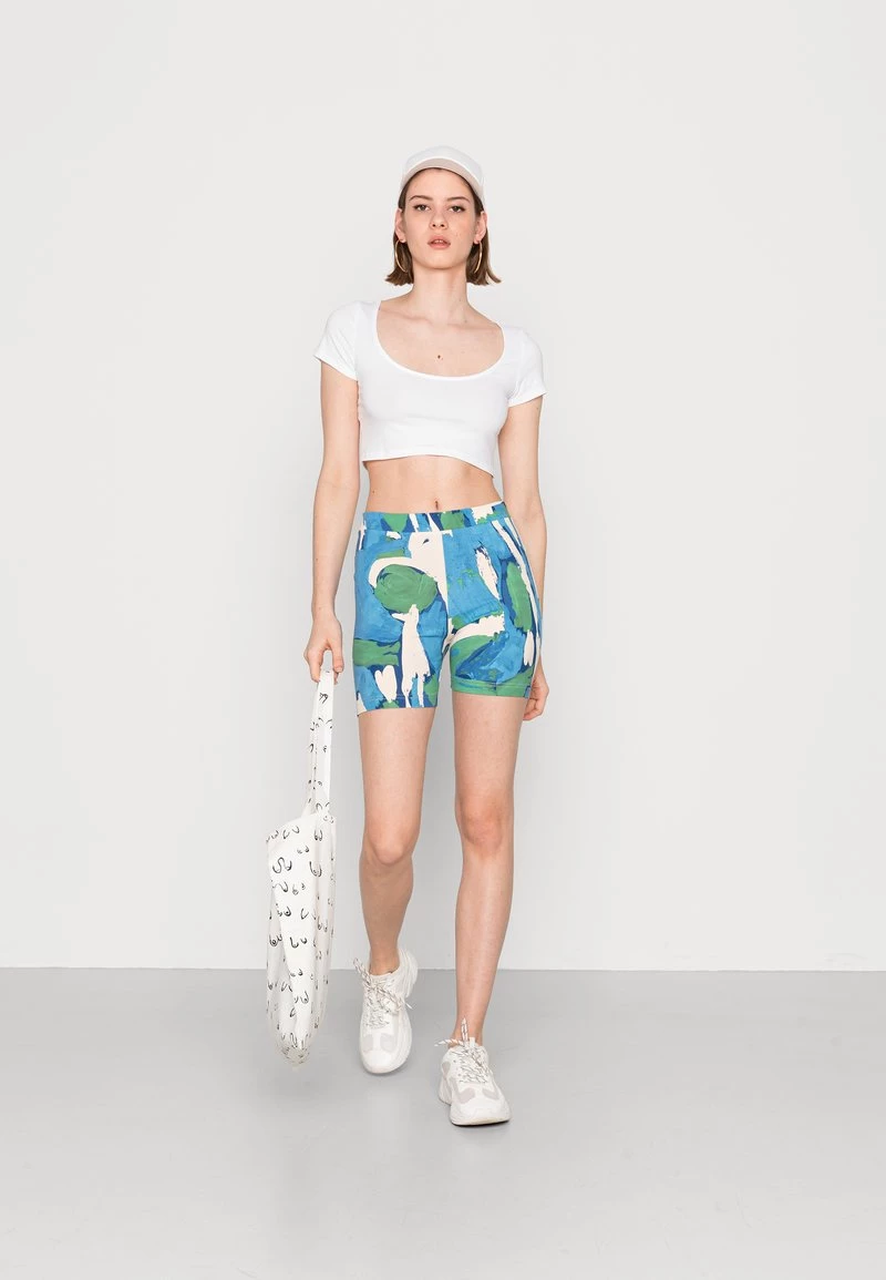 Monki 2 PACK - Shorts - Black/artsy Blue Print | Damen 1 Monki 2 PACK - Shorts - Black/artsy Blue Print | Damen