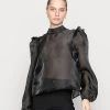 Monki Damen Bluse - Black Dark