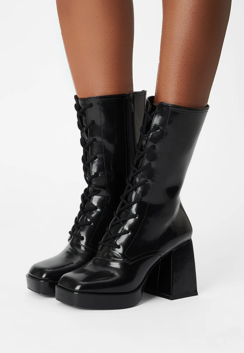 Monki Damen High Heel Stiefel - Black 1 Monki Damen High Heel Stiefel - Black