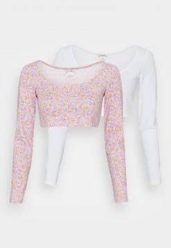 Monki Damen Langarmshirt - Lilac Purple Light/erantis/white -Monki Verkäufe 2022 c6ef671b8f2b4c66b46aa79931c0f73b