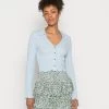 Monki Damen Strickjacke - Light Blue
