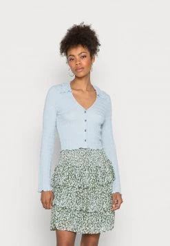 Monki Damen Strickjacke - Light Blue