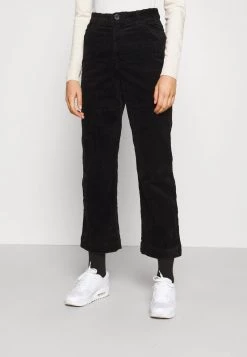 Monki Damen Stoffhose - Black Dark