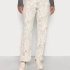 Monki Damen Jeans Straight Leg - White Light