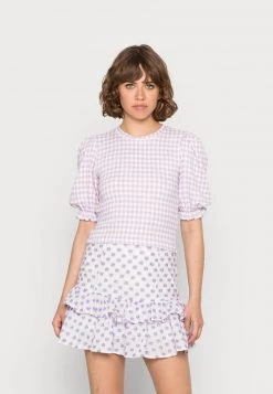 Monki Bluse - Lilac Purple Light | Damen