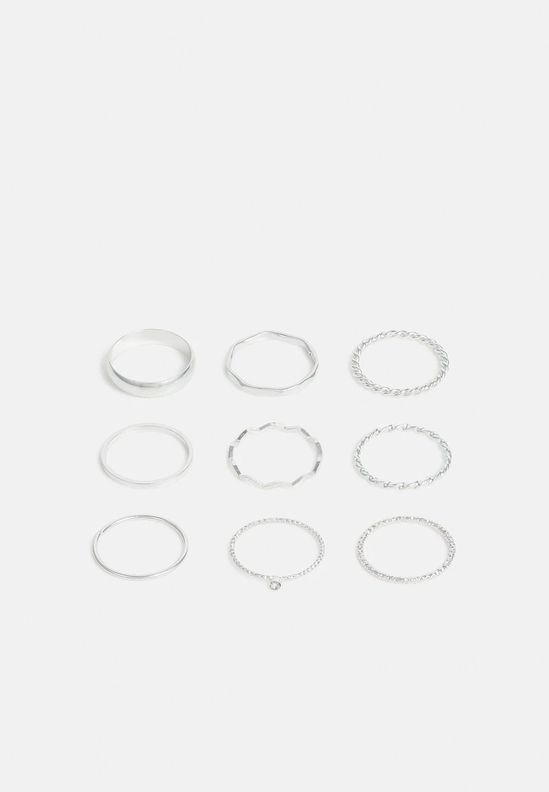 Monki Damen 9 PACK - Ring - Silver-coloured 2 Monki Damen 9 PACK - Ring - Silver-coloured – Bild 2