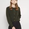 Monki Damen Strickjacke - Dark Green