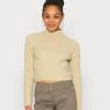 Monki Damen Strickpullover - Beige