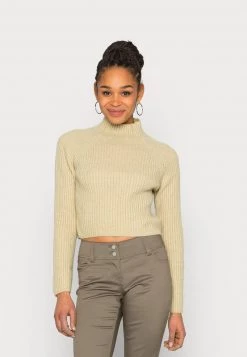 Monki Damen Strickpullover - Beige