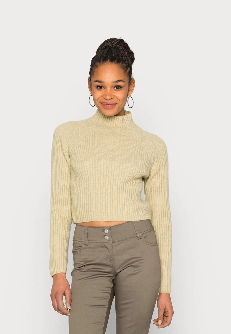 Monki Damen Strickpullover - Beige 1 Monki Damen Strickpullover - Beige