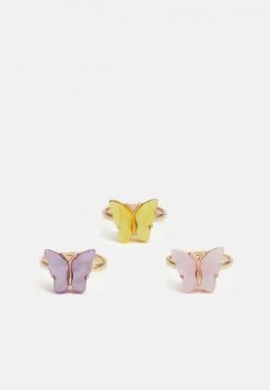 Monki Damen 3 PACK - Ring - Gold-coloured