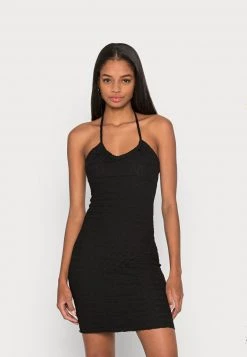Monki Damen Freizeitkleid - Black