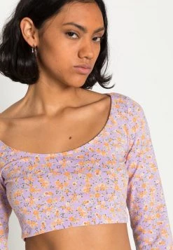 Monki Damen Langarmshirt - Lilac Purple Light/erantis/white -Monki Verkäufe 2022 d366f26ec9224d0ebd38bf739f45382d