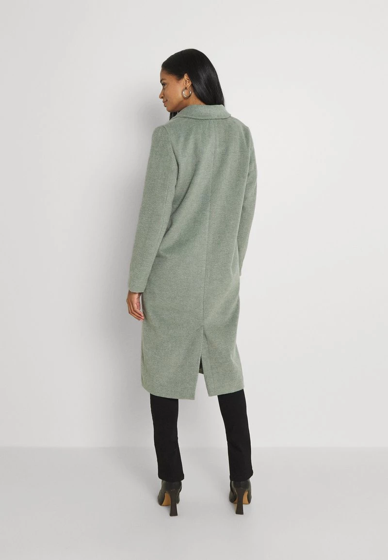 Monki Damen Klassischer Mantel - Khaki Green Dusty Light 3 Monki Damen Klassischer Mantel - Khaki Green Dusty Light – Bild 3